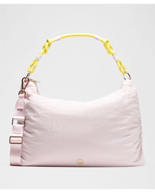 lululemon athletica Pink Convertible Ruched Crossbody Bag