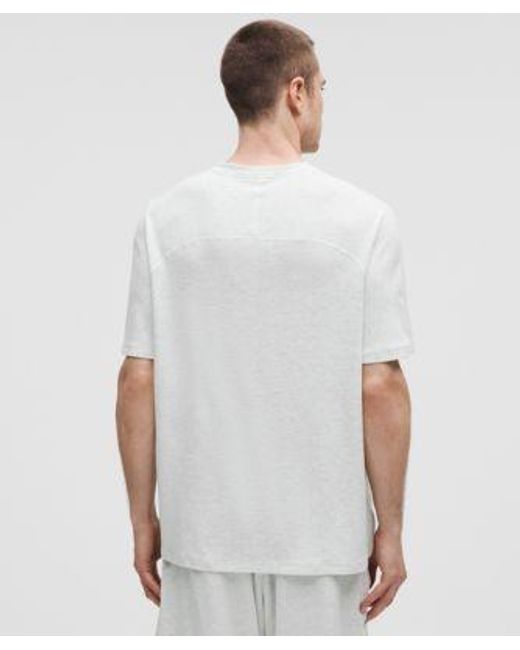 lululemon athletica White Becalm Relaxed-Fit Short-Sleeve Shirt for men