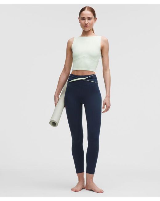 lululemon athletica Blue – Nulu Twist-Front High-Rise Tight Leggings – 25" – – Size 4
