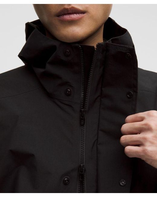 lululemon athletica Black Waterproof Cinch-Hem Jacket for men