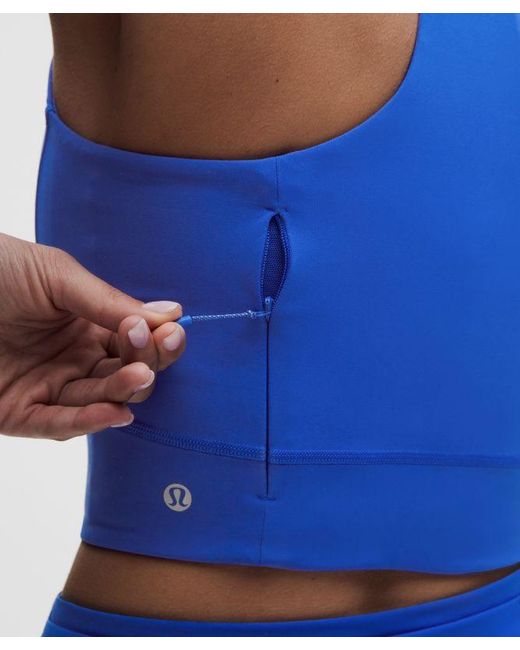 lululemon athletica Blue Swift Speed Cropped Tank Top