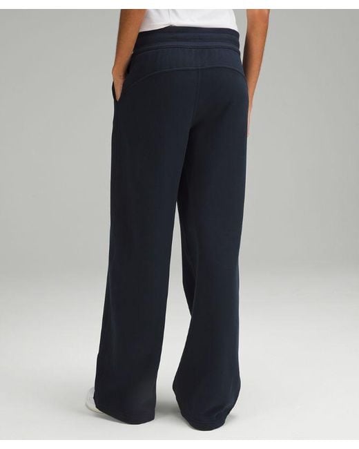 lululemon athletica Blue Scuba Mid-rise Wide-leg Pants Full Length