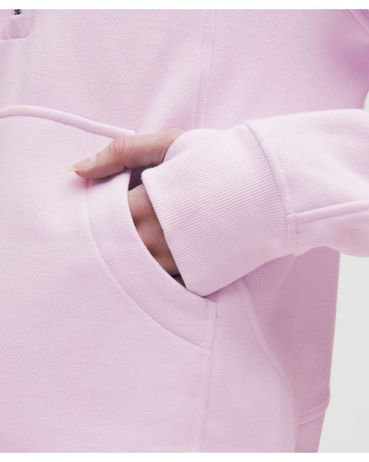 lululemon athletica Pink Scuba Oversized Funnel-Neck Half Zip