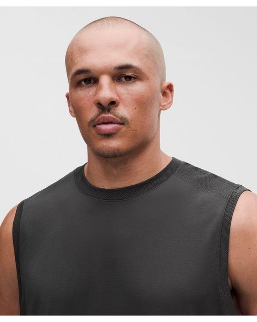 lululemon athletica Black Metal Vent Tech Relaxed-Fit Sleeveless Shirt for men