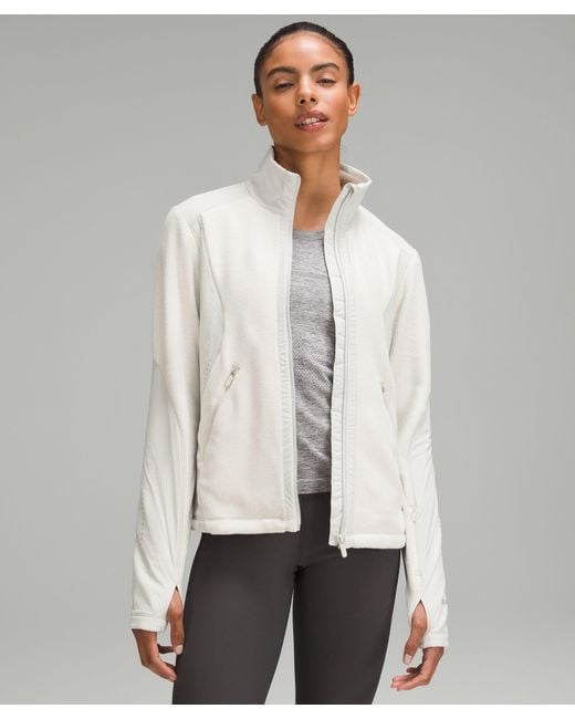 lululemon athletica Fleece-lined Running Jacket in White