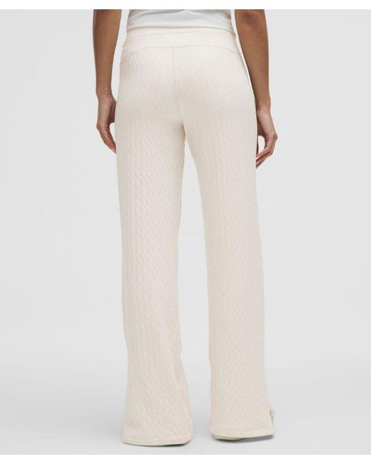 lululemon athletica White Engineered Warmth Cable-Knit Pant