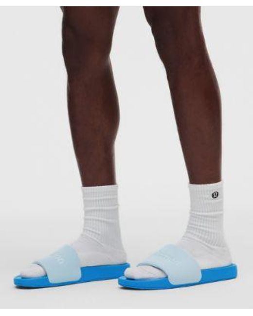 lululemon athletica Blue – Restfeel Slides Graphic – – Size 14 for men
