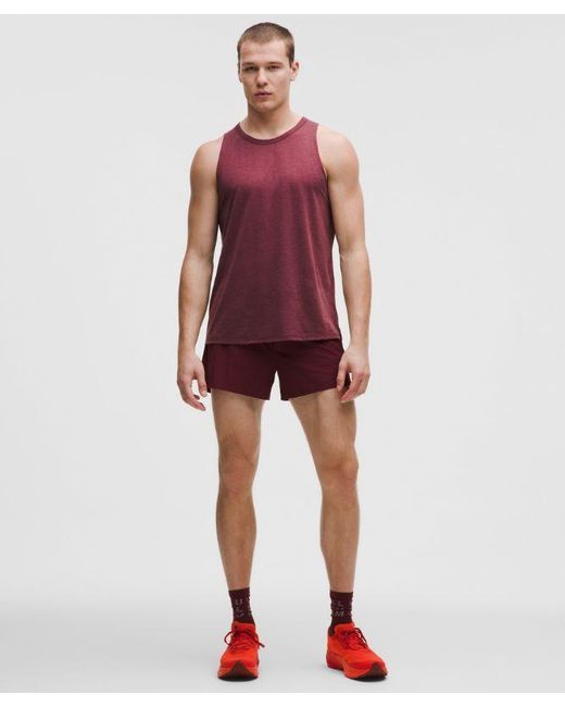 lululemon athletica Purple – Mile Maker Lightweight Tank Top – Color Burgundy/ – Size Large for men