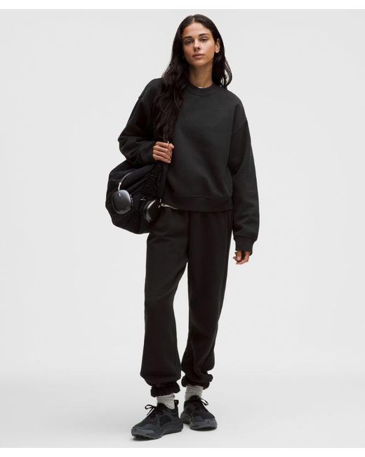 lululemon athletica Black – Steady State Crew Sweatshirt – – Size Large