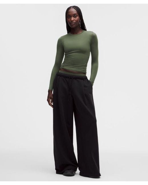 lululemon athletica Green Wundermost Ultra-Soft Nulu Crewneck Long-Sleeve Shirt
