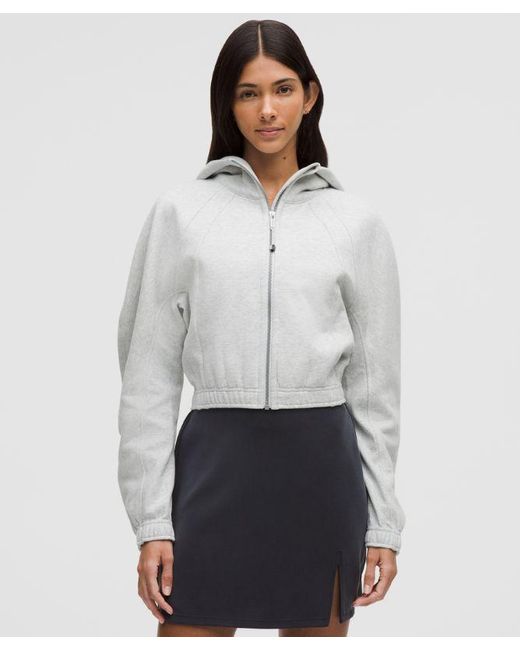 lululemon athletica Gray Scuba Full-Zip Cropped Hoodie