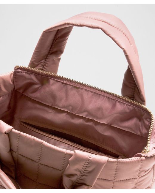 lululemon athletica Pink Quilted Grid Small Tote Bag 5L