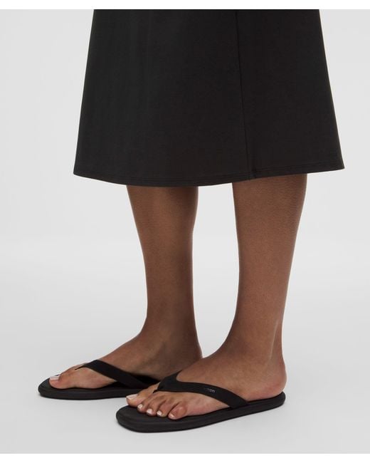 lululemon Nulu Twist-Front Midi Dress in Black | Lyst