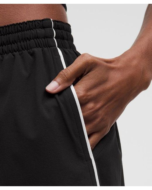lululemon athletica Black Court Rival High-Rise Short 3"