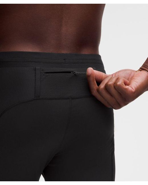 lululemon athletica Black – Fast And Free Half Tights Design – 8" – – Size Large for men