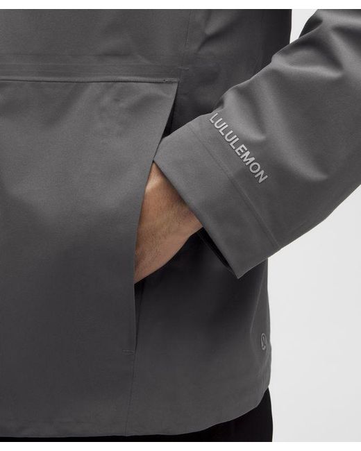 lululemon athletica Gray Stretch Glyde Waterproof Jacket for men