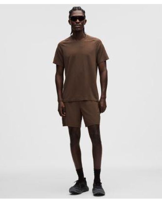 lululemon athletica Brown Metal Vent Tech Short-Sleeve Shirt for men