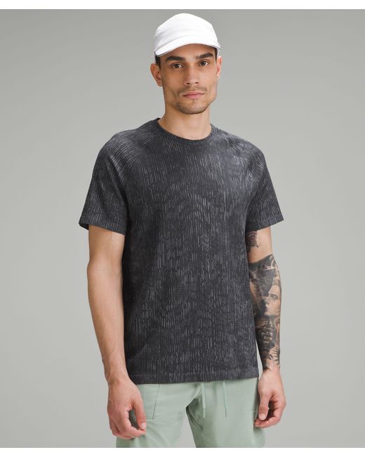 lululemon athletica Gray Metal Vent Tech Short-Sleeve Shirt for men