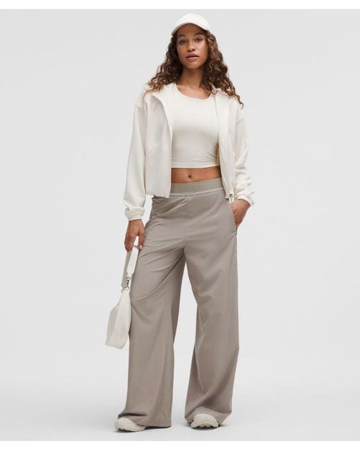 lululemon athletica Natural – Swift High-Rise Wide-Leg Pants Logo Waistband – /Khaki –