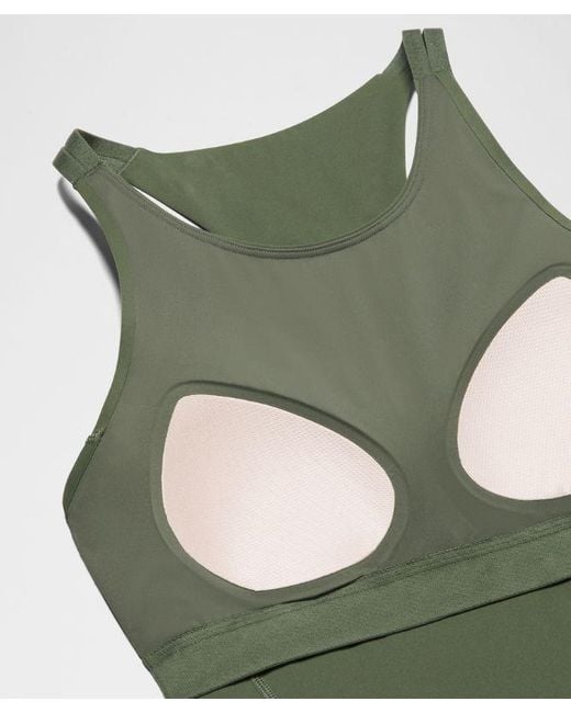 lululemon athletica Green – Fast And Free Tank Top Medium Support, B/C Cup – – Size 4