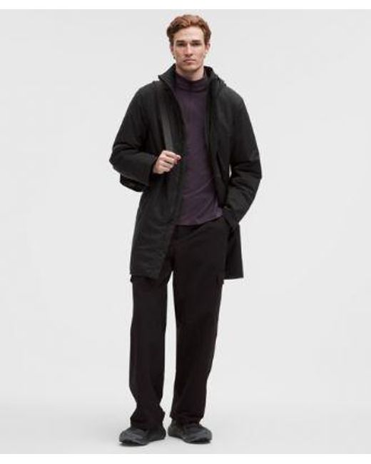 lululemon athletica Black – Stretchseal Insulated Rain Jacket – – Size Large for men