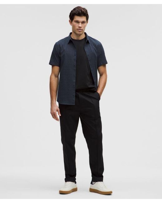 lululemon athletica Blue Airing Easy Short-Sleeve Shirt for men
