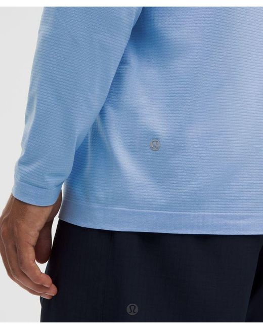 lululemon athletica Blue Metal Vent Tech Long-Sleeve Shirt for men