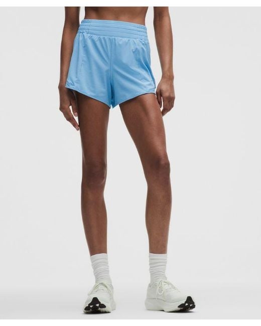 lululemon athletica Blue – Hotty Hot High-Rise Lined Shorts – 4" – – Size 4
