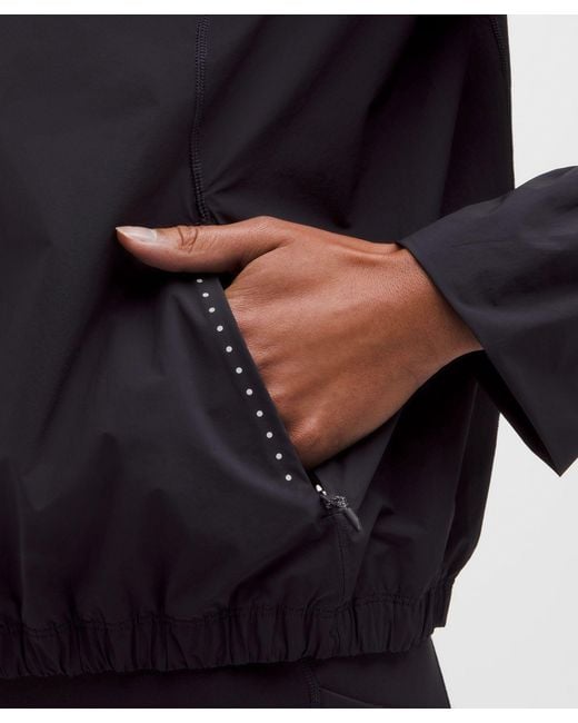 lululemon athletica Black Translucent Hooded Jacket