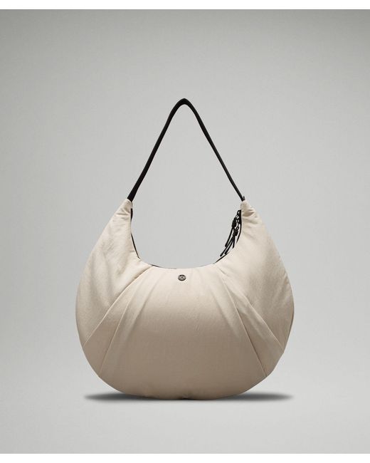 lululemon athletica Gray Pleated Shoulder Bag 10l - Color Black/white