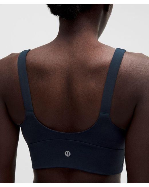lululemon athletica Blue Focuser V-Neck Bra