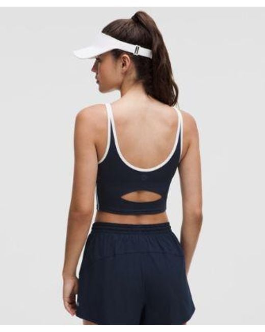lululemon athletica Blue – Scoop-Neck Cutout Tennis Tank Top Medium Support, B/C Cup – – Size Large