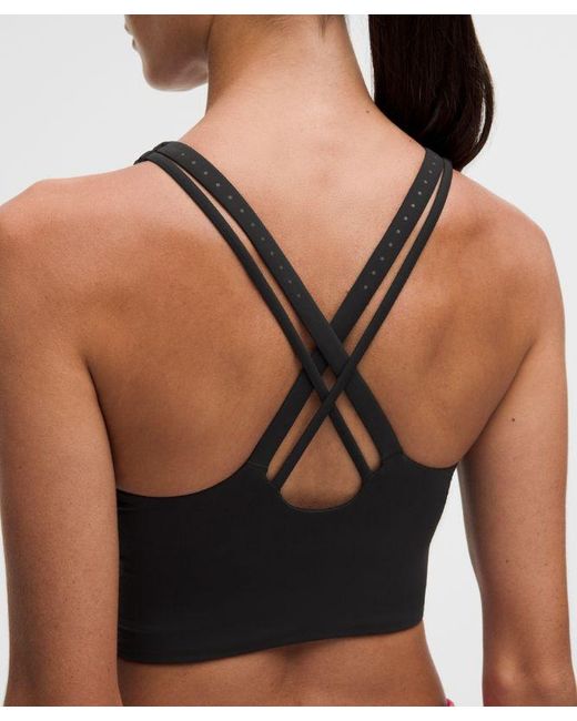 lululemon athletica Red Energy Longline Bra With Storage Evolve