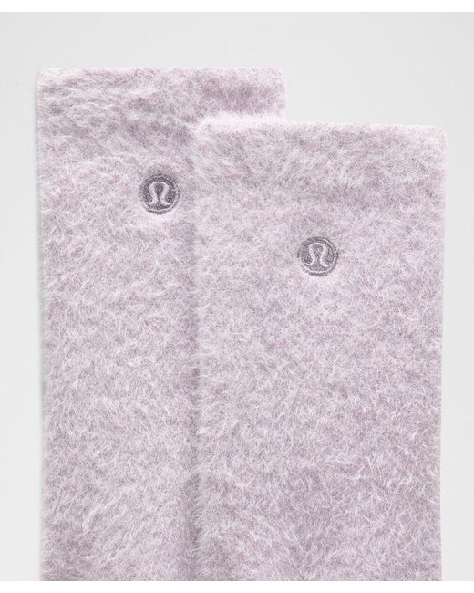 lululemon athletica Pink – Fuzzy Crew Socks – –