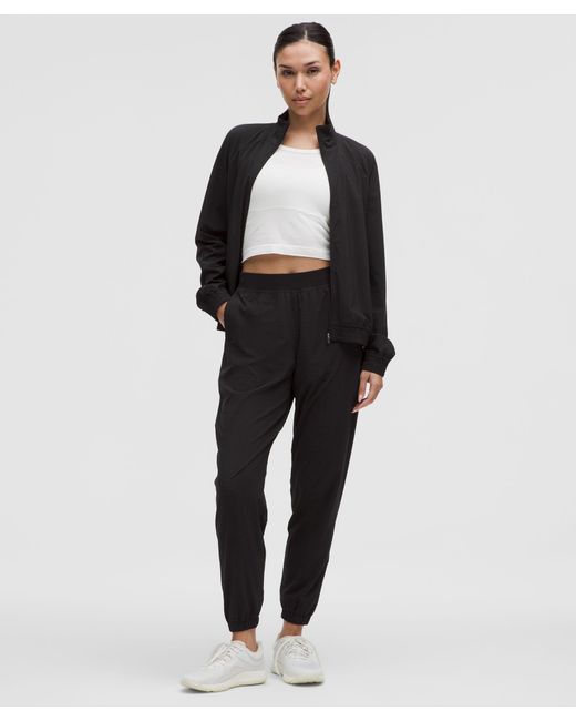 lululemon athletica Black Adapted State Perforated Track Jacket