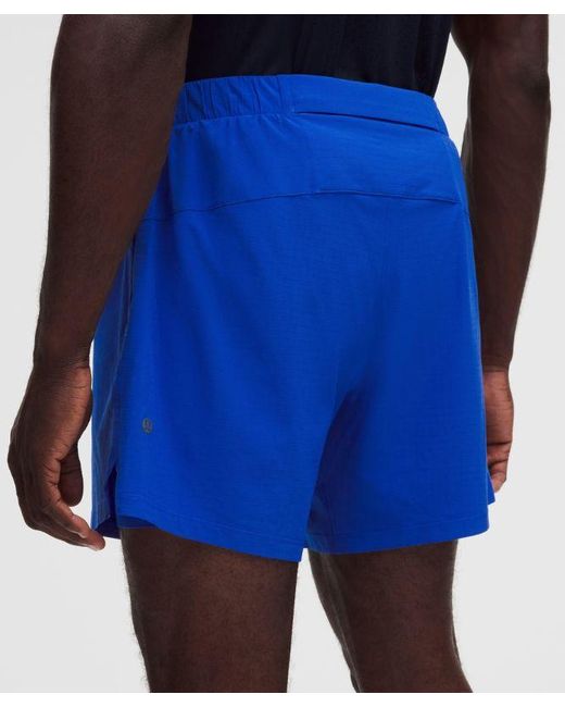 lululemon athletica Blue – Mile Maker Lined Shorts – 6" – – Size Large for men