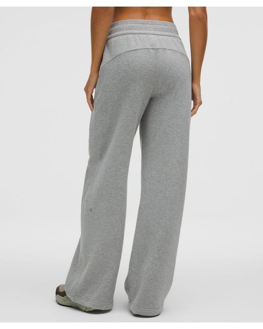 lululemon athletica Gray Scuba Mid-Rise Wide-Leg Pant