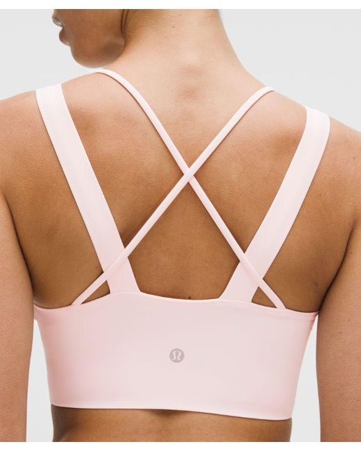 lululemon athletica Pink Like A Cloud Longline Bra