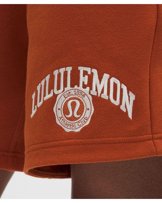 lululemon athletica Red Scuba Mid-Rise Oversized Short 7"
