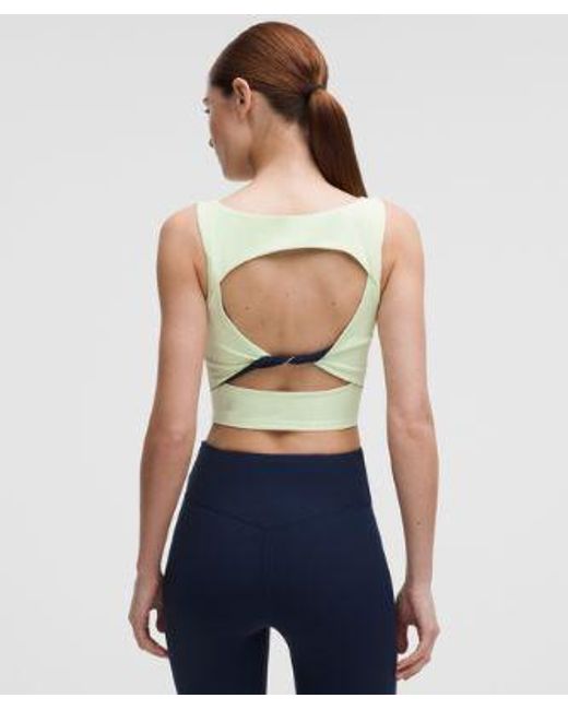 lululemon athletica Blue – Nulu Twist-Back Tank Top – –