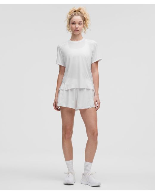 lululemon athletica White Fast And Free Short-Sleeve Shirt