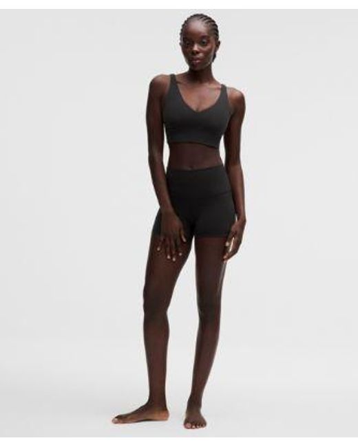 lululemon athletica Black – Focuser V-Neck Sports Bra Light Support, A/B Cup – – Size Large