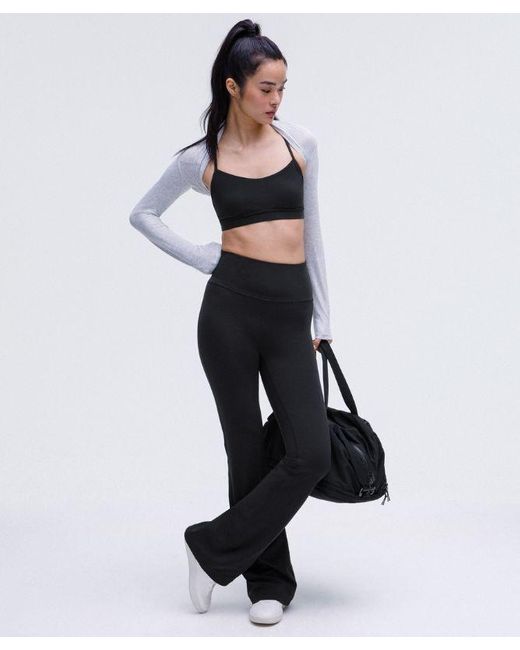 lululemon athletica Black Groove Nulu Super-High-Rise Flared Pants Short