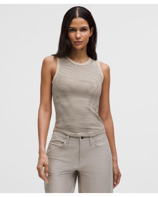lululemon athletica Brown Hold Tight Crewneck Tank Top