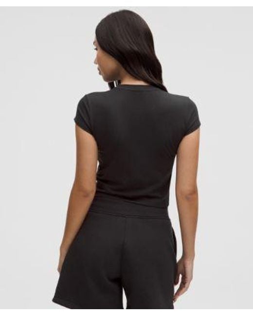 lululemon athletica Black Organic Cotton Baby Tee