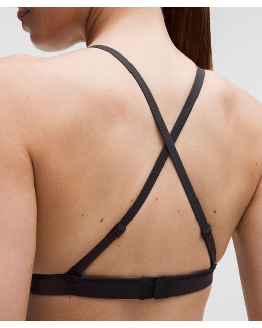 lululemon athletica Natural – Wundermost Ultra-Soft Nulu Spaghetti-Strap Triangle Bralette A/B Cup – – Size 6