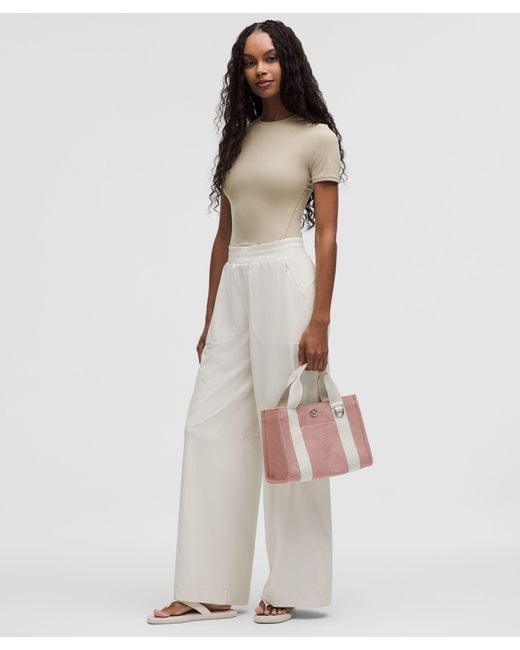 lululemon athletica Pink Two-Tone Canvas Mini Tote Bag 4.5L
