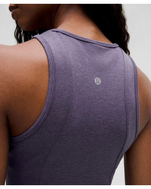 lululemon athletica Purple Softy Suedey Crewneck Cropped Tank Top