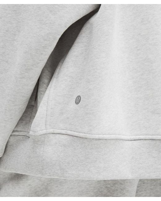 lululemon athletica Gray – Steady State Superloft Oversized Funnel-Neck Half Zip Sweatshirt – Color Light/ – Size Large