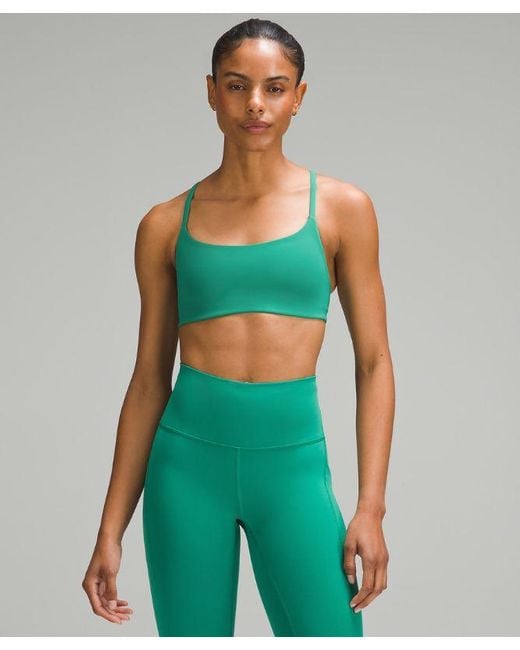 lululemon athletica Green – Wunder Train Strappy Racer Sports Bra Light Support, A/B Cup – –